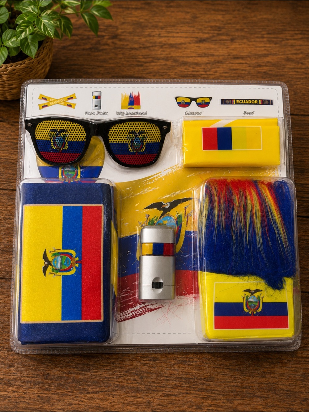 Ecuador Flag Party Accessory Kit – Yellow, Blue & Red